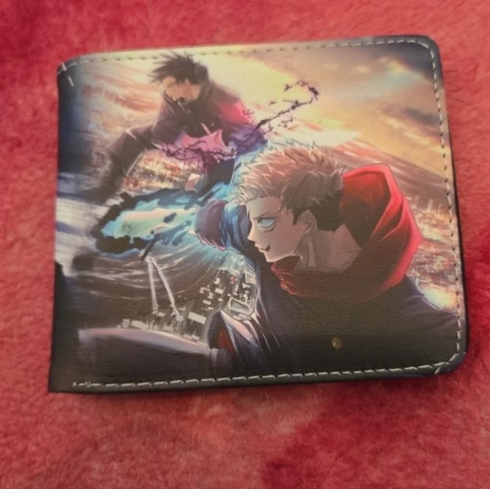 New jujutsu kaisen anime manga leather wallet